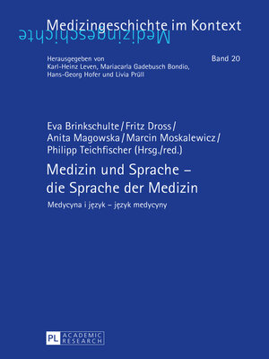 cover image of Medizin und Sprache  die Sprache der Medizin